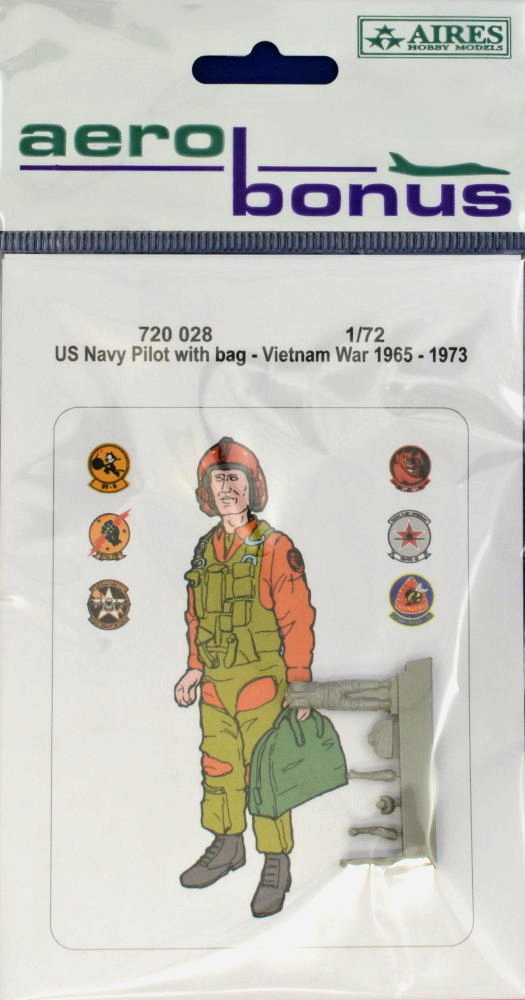 1/72 US NAVY Pilot with bag (Vietnam War 1965-73)