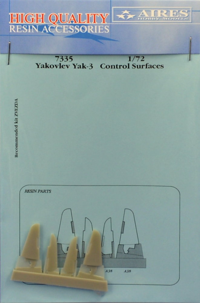 1/72 Yak-3 control surfaces  (ZVE)