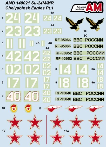 1/48 Decals Su-24M/MR Chelyabinsk Eagles Pt.1