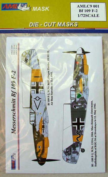 1/72 Decals Bf 109 F-2 (incl. masks)