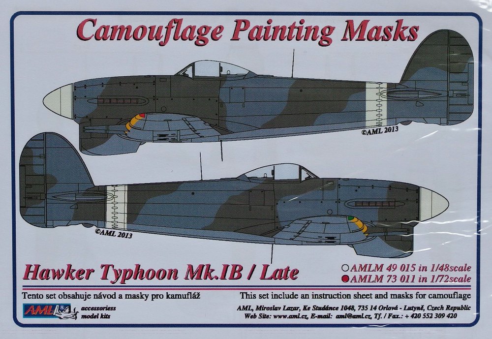 1/72 Camouflage masks Hawker Typhoon Mk.IB Late