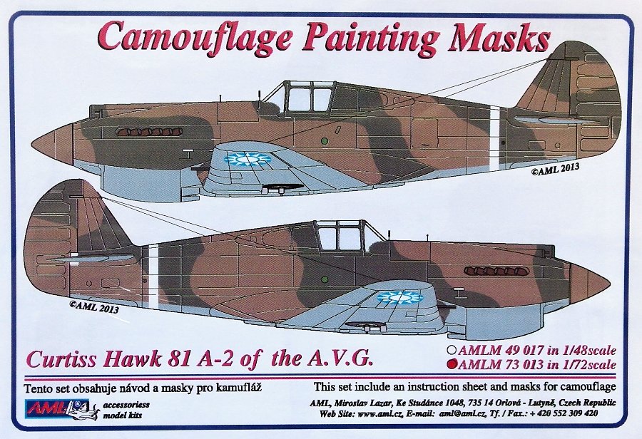 1/72 Camouflage masks Curtiss Hawk 81 A-2 (A.V.G.)