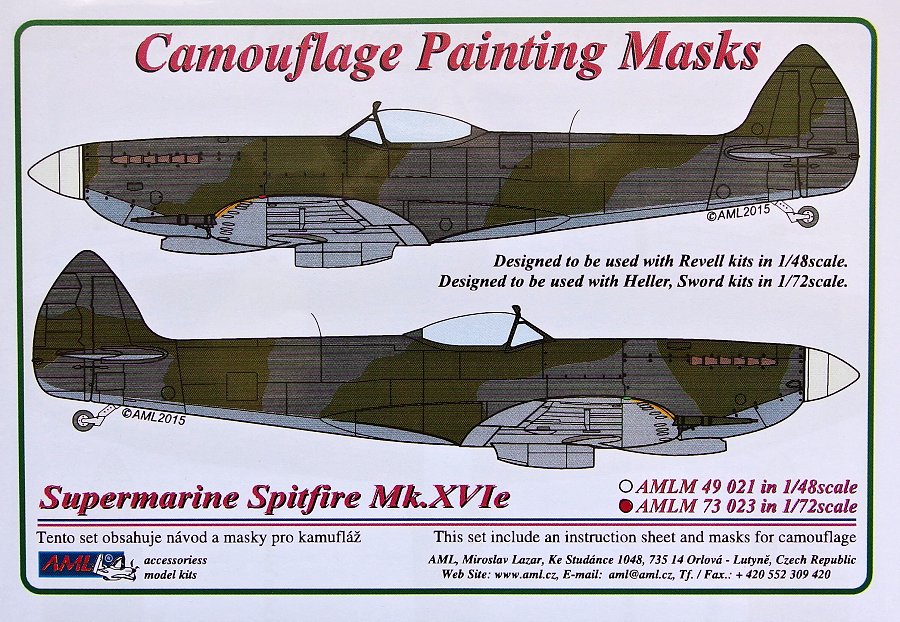 1/72 Camouflage masks S.Spitfire Mk.XVIe (HELL/SW)