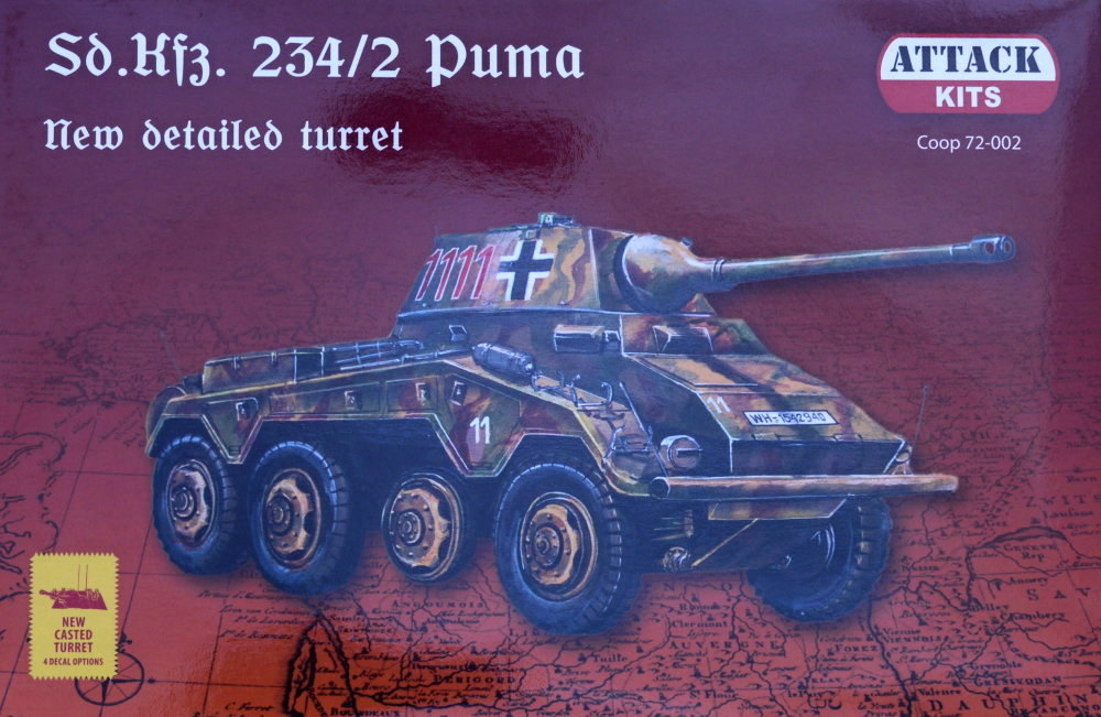1/72 Sd.Kfz.234/2 'PUMA' (incl. figure & barrel)