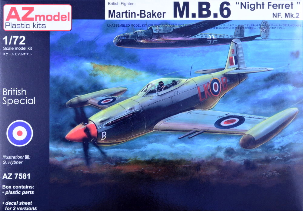 1/72 Martin-Baker MB.6 Night Ferret Mk.2 (3x camo)