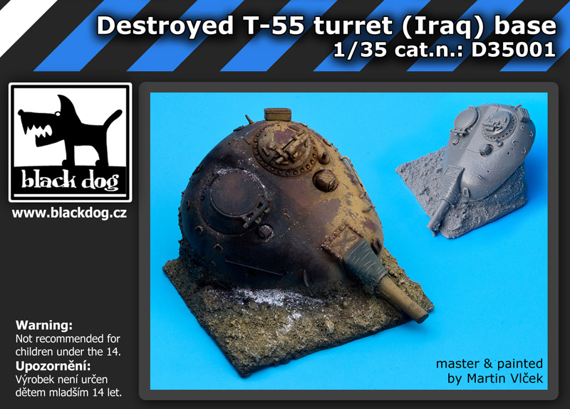 1/35 Destroyed T-55 turret (Iraq) base