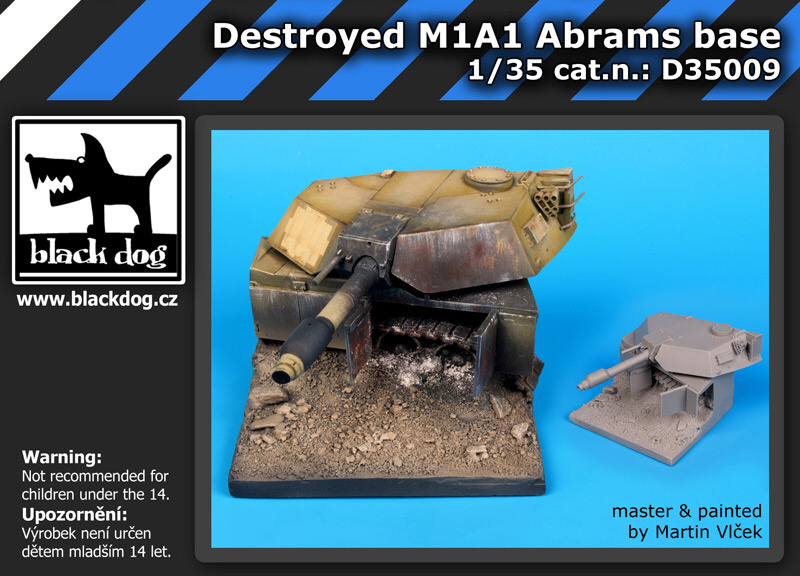 1/35 Destroyed M1A1 Abrams base