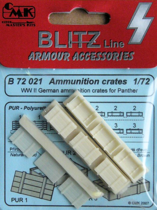 1/72 German WWII Ammunition Crates for Panther