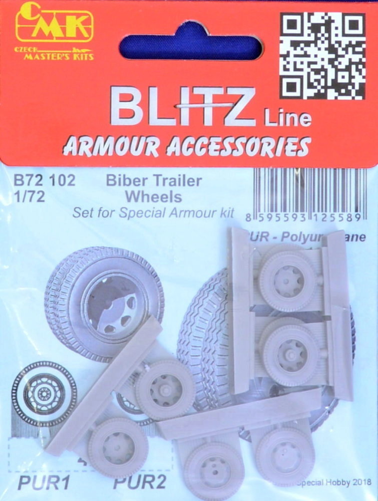 1/72 Biber Trailer - wheels set (SP.ARMOUR)