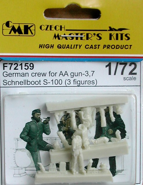 1/72 S-100 crew for AA gun 3,7  (3pcs.)