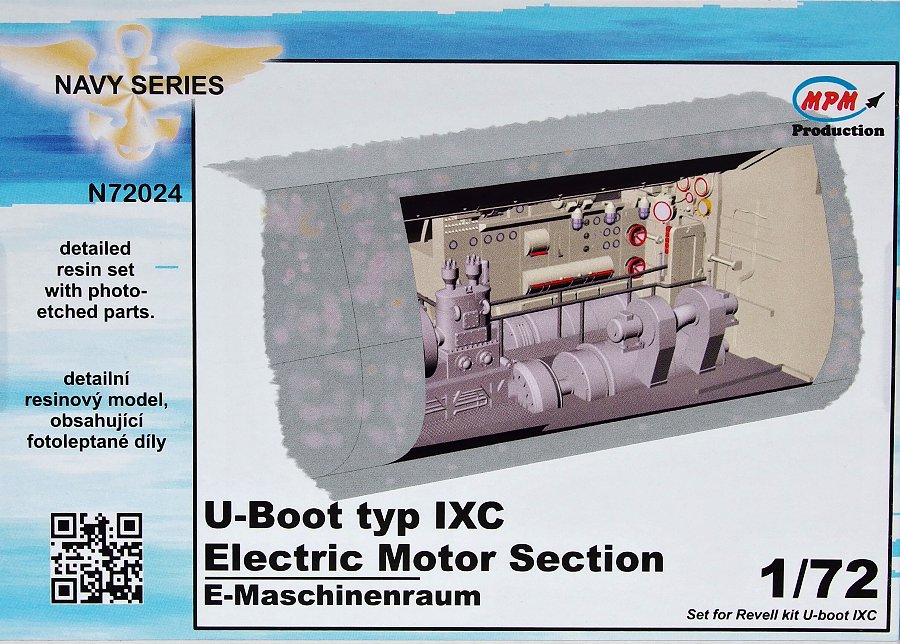1/72 U-Boot typ IXC Electric Motor Section (REV)