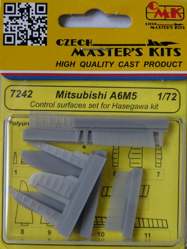 1/72 Mitsubishi A6M5 - Control surfaces set (HAS)