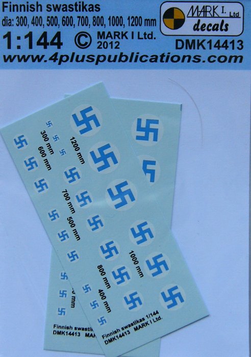 1/144 Decals Finnish swastikas (2 sets)