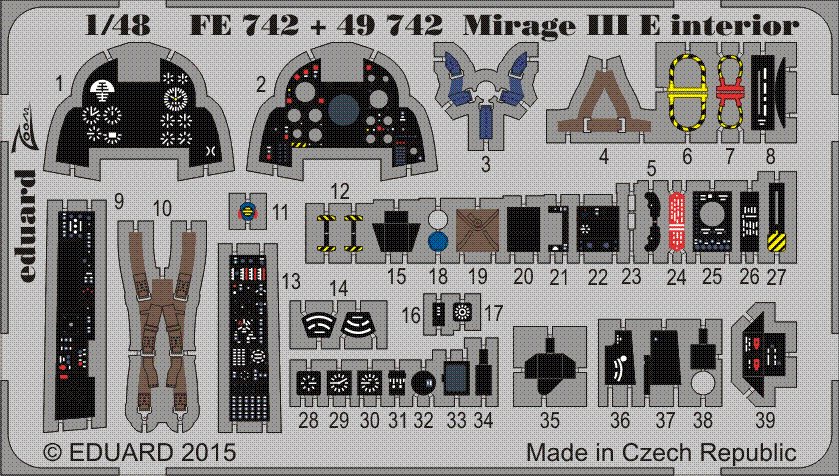 1/48 Mirage III E interior (KIN)