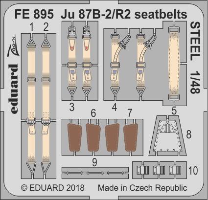 1/48 Ju 87B-2/R2 seatbelts STEEL (AIRF)