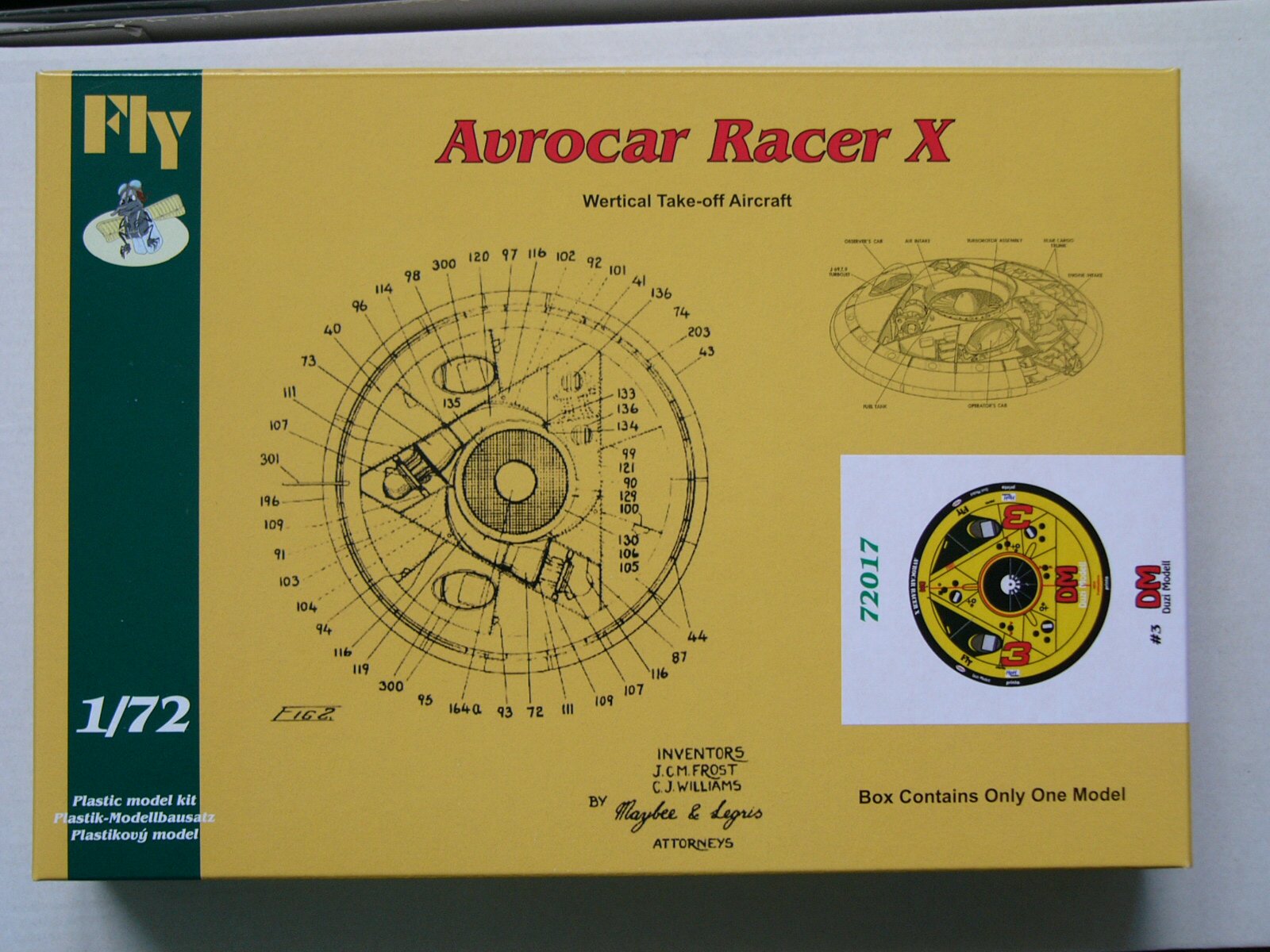 1/72 Avrocar Racer X (#3 Duzi Modell)