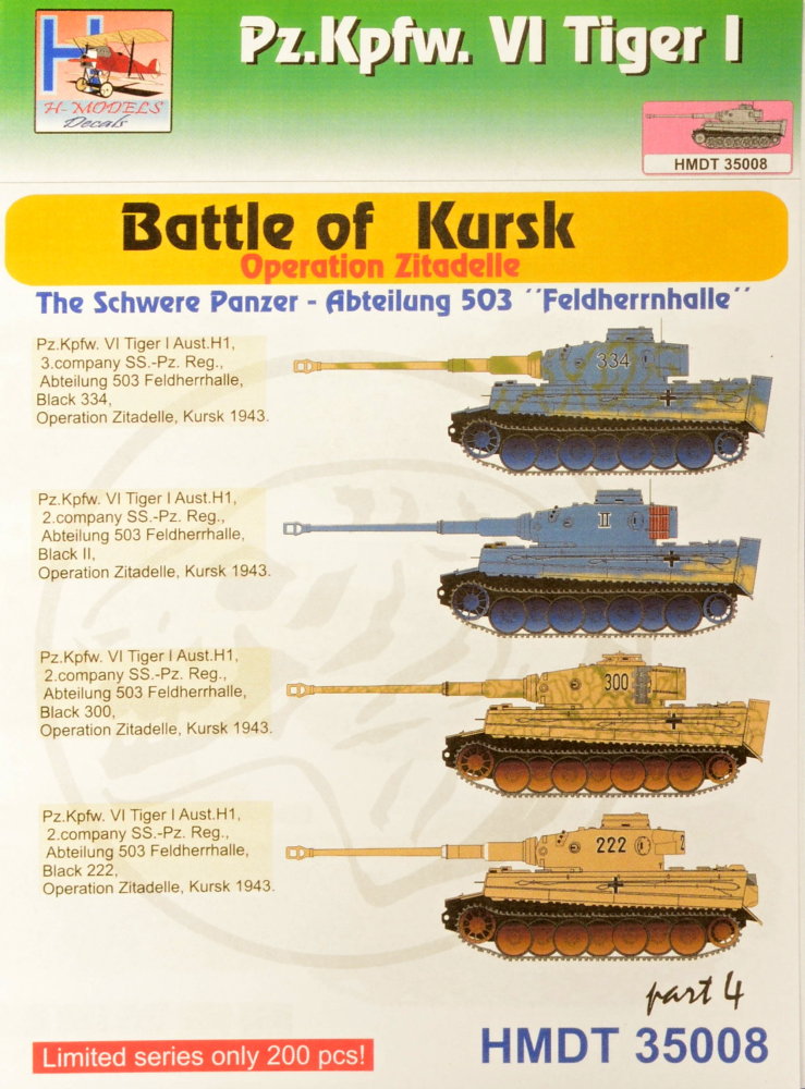 1/35 Decals Pz.Kpfw.VI Tiger I Battle of Kursk 4