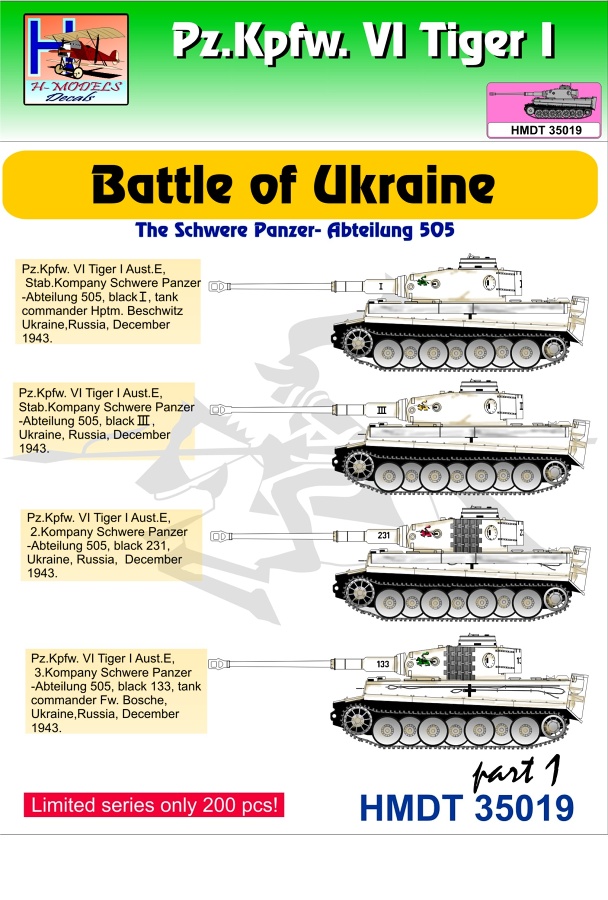 1/35 Decals Pz.Kpfw.VI Tiger I Battle of Ukraine 1