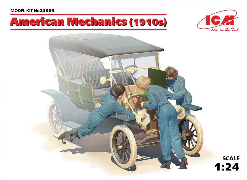 1/24 American mechanics, 1910s (3 fig.)