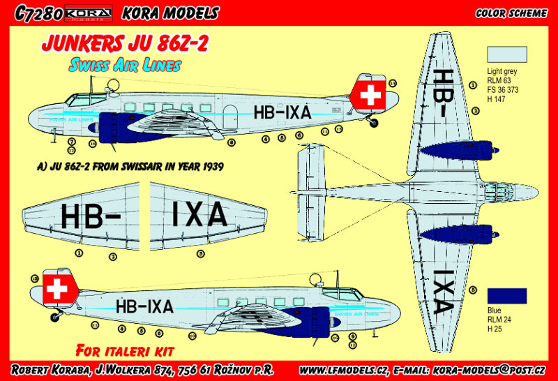1/72 Ju 86Z-2 Swiss Airlines Conv.set (ITA)