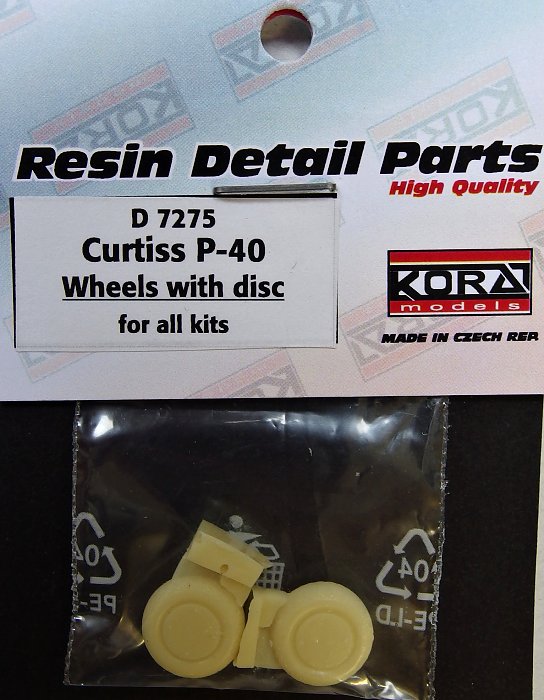1/72 Wheels with disc for Curtiss P-40