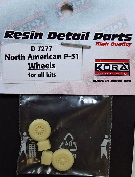 1/72 Wheels for North American P-51