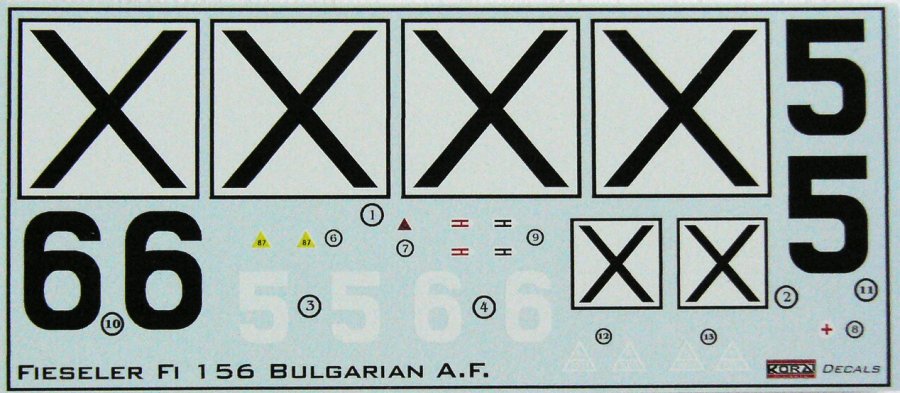 1/48 Decals Fi 156 Storch (Royal Bulgarian AF)