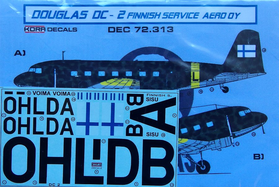 1/72 Decals Douglas DC-2 Finnish Service (MPM)