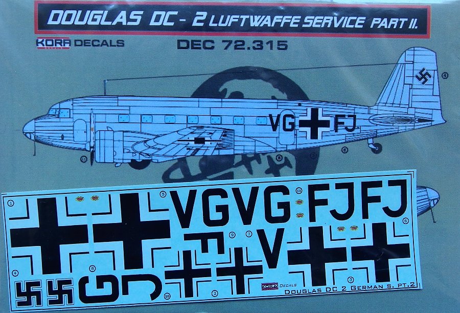 1/72 Decals Douglas DC-2 Luftwaffe (MPM) Part II.