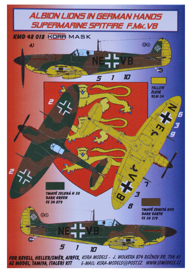 1/48 Mask Superm.Spitfire F.Mk.VB in German Hands