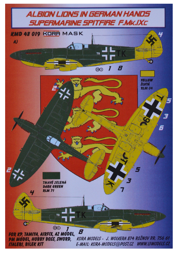 1/48 Mask Superm.Spitfire F.Mk.IXc in German Hands