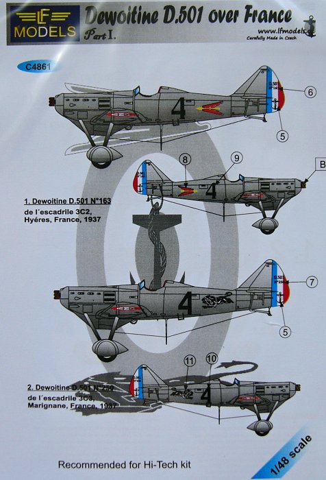 1/48 Decals Dewoitine D.501 over France - Part 1