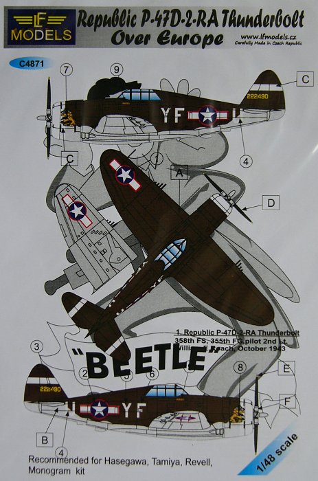 1/48 Decals P-47D-2-RA over Europe (HAS)
