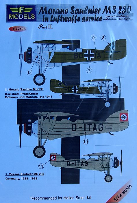1/72 Decals MS 230 in Luftwaffe (SMER) Part II.