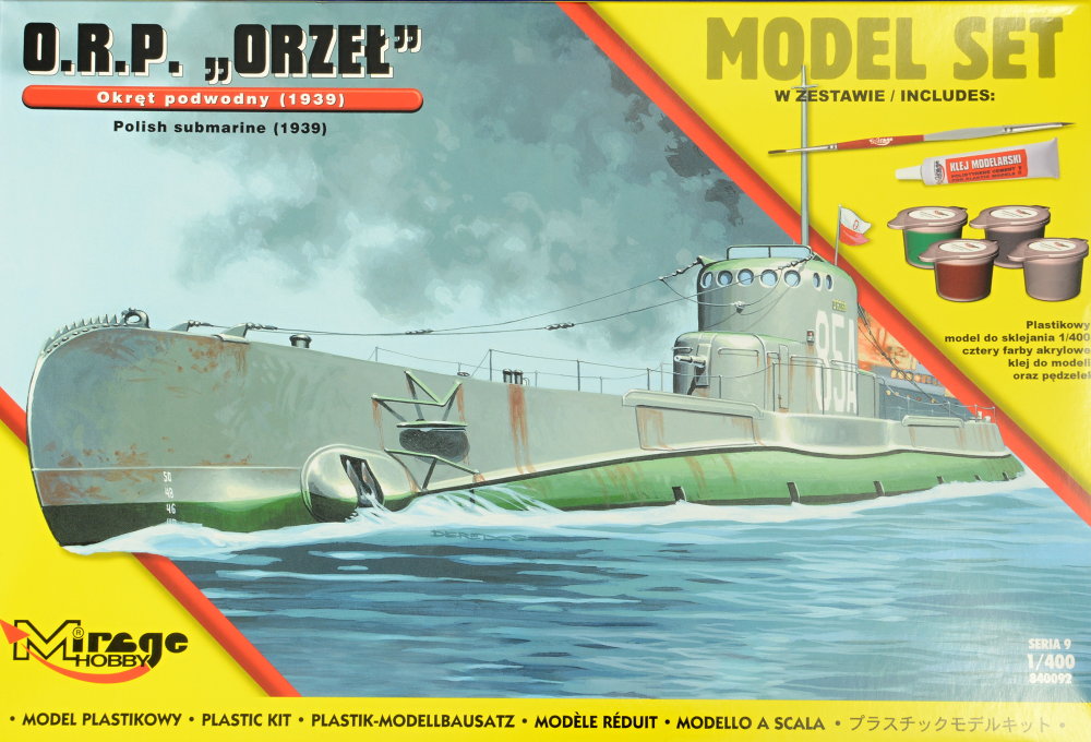 MODELIMEX Online Shop MODEL SET 1 400 ORP ORZEL Polish Submarine 1939 