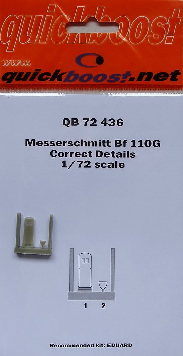 Quickboost 72436 1/72 Bf110G Correct Details for Eduard 