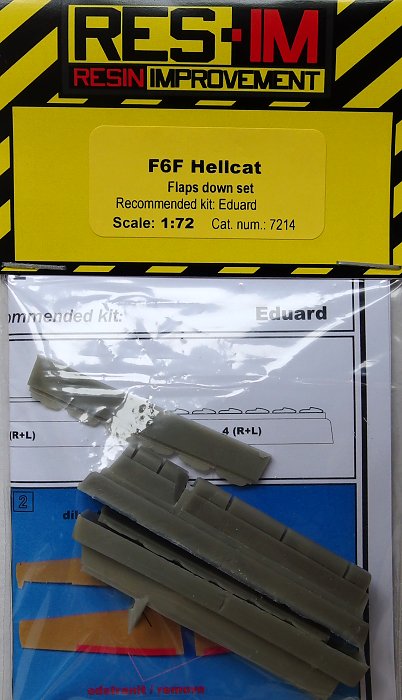 1/72 F6F Hellcat - flap down set (EDU)