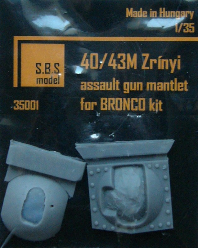 1/35 40/43M Zrínyi assault gun mantlet (BRONCO)