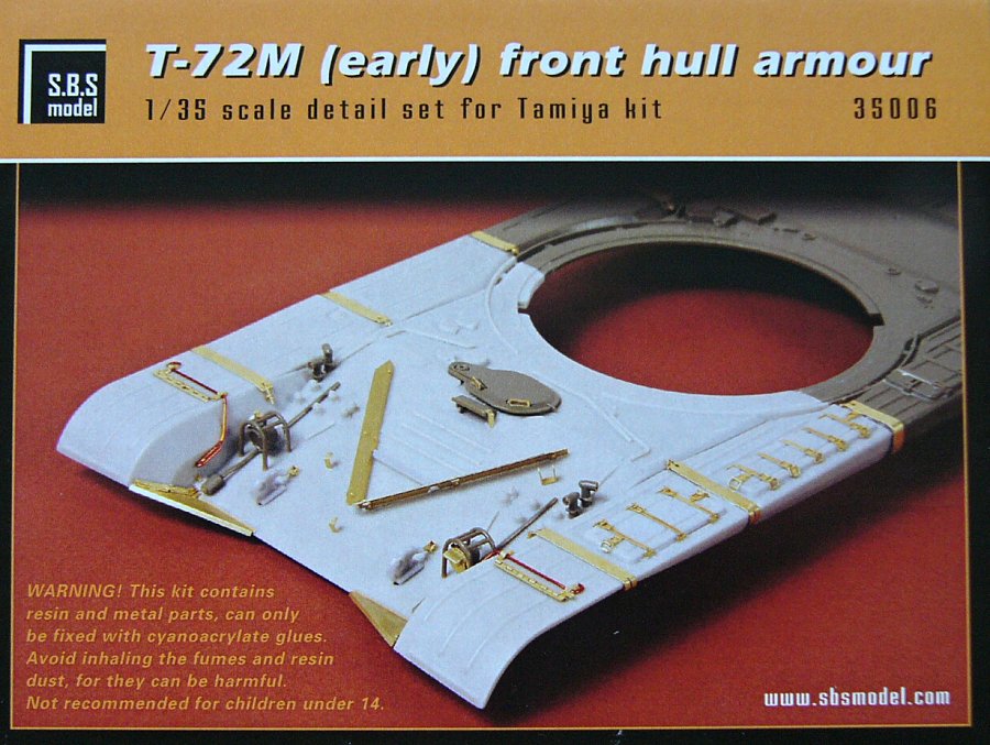 1/35 T-72M (early) front hull armour set (TAM)