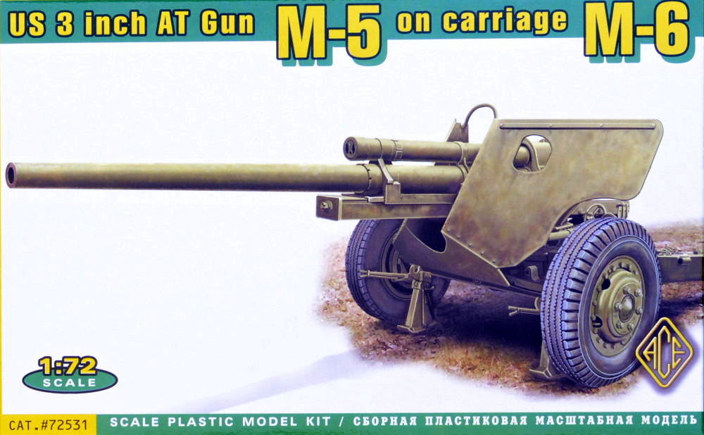 1/72 US 3 inch AT Gun M-5 on carriage M-6