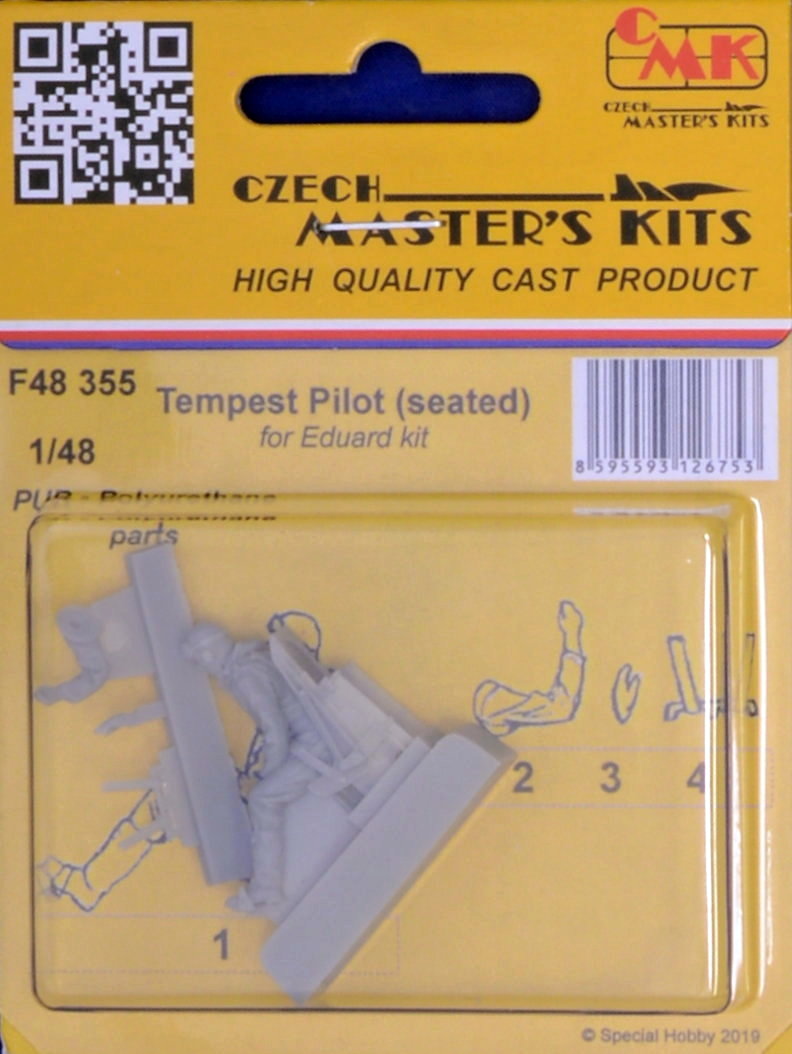 1/48 Tempest Pilot - seated (EDU)