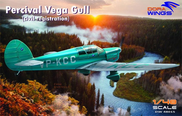 1/48 Percival Vega Gull - civil service (4x camo)