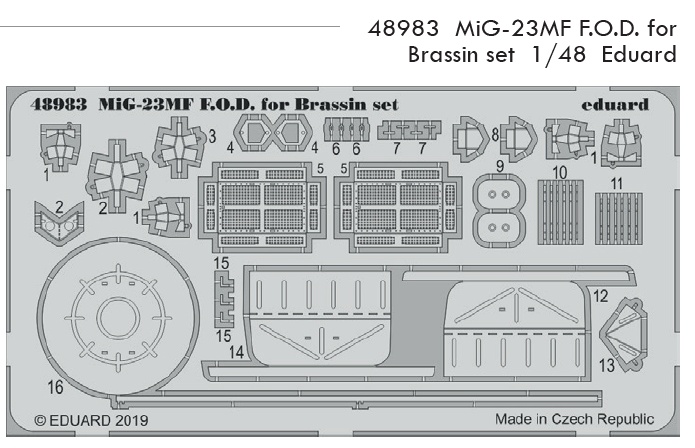 SET MiG-23MF F.O.D. for Brassin set (EDU)