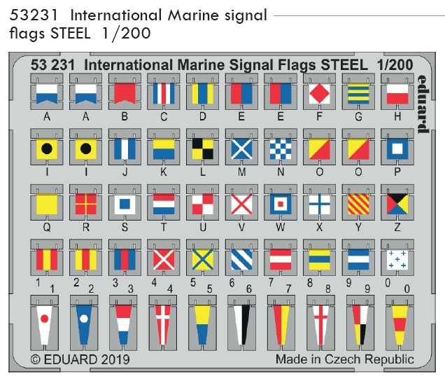 SET 1/200 International Marine signal flags STEEL