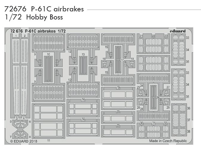 SET P-61C airbrakes (HOBBYB)