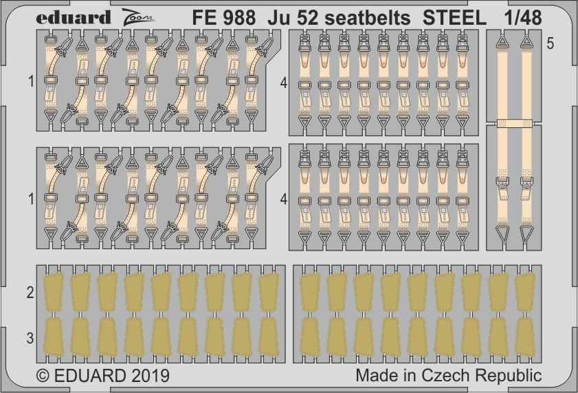 1/48 Ju 52 seatbelts STEEL (REV)