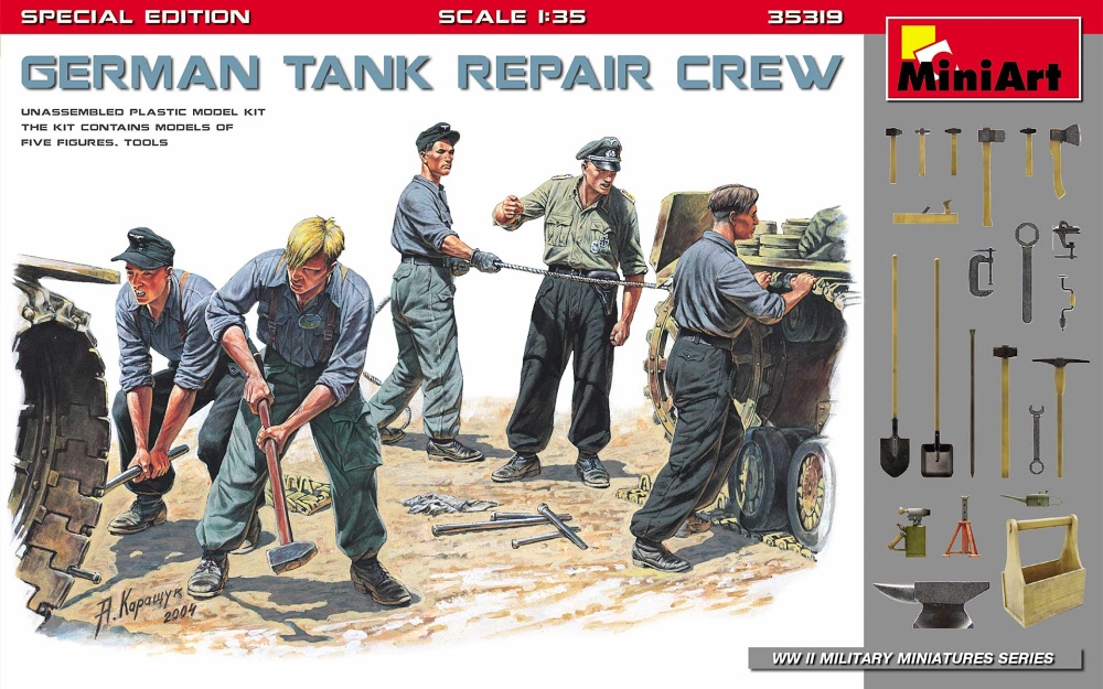 1/35 German Tank Repair Crew w/ tools (5 fig.)