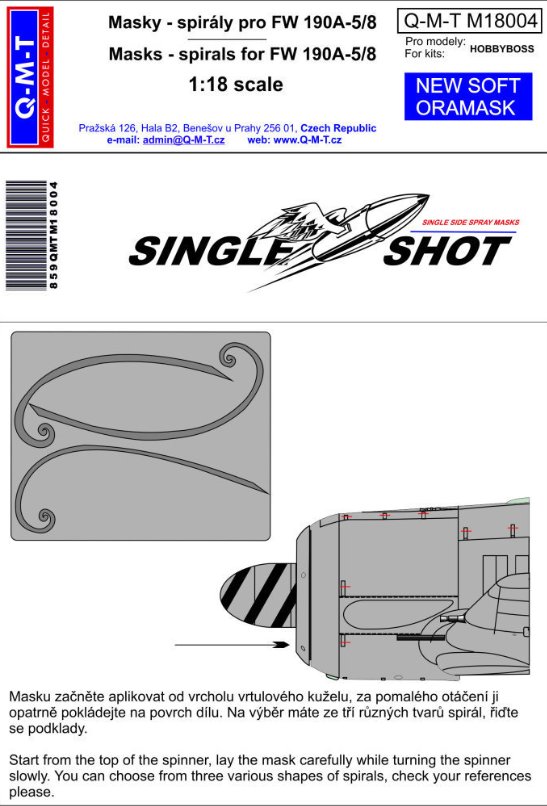 1/18 Single Shot Mask Spirals Fw 190A-5/8 (HOBBYB)