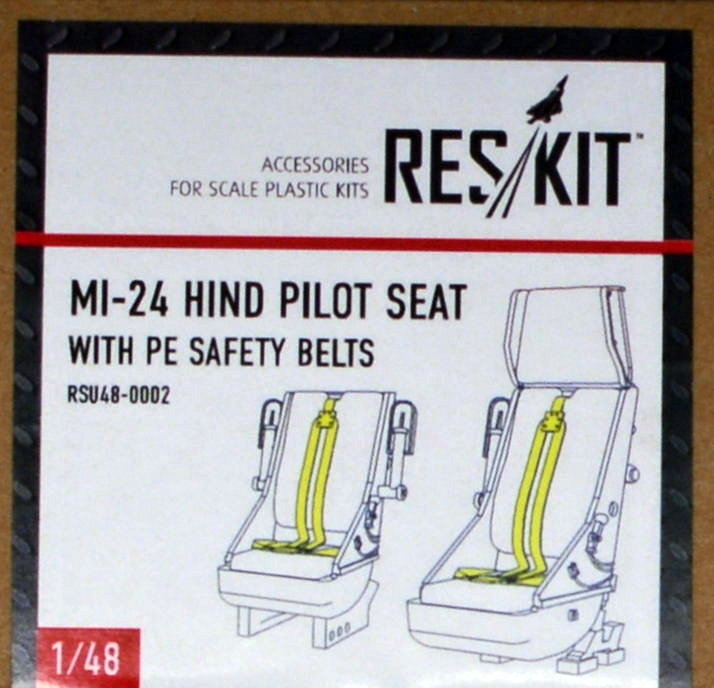 1/48 Mi-24 Hind Pilot seat w/ PE saf.belts (REV)