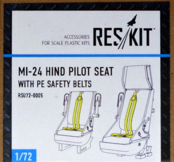1/72 Mi-24 Hind Pilot seat with PE safety belts